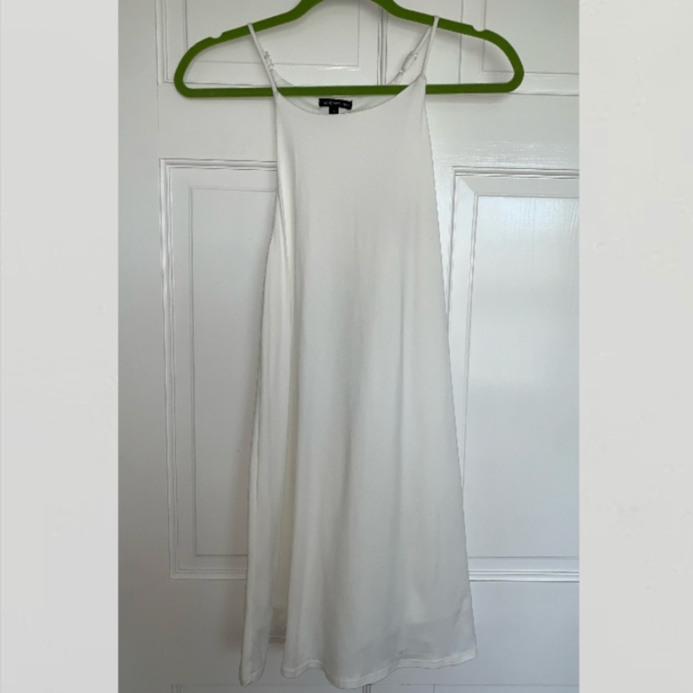 White High Neck Dress